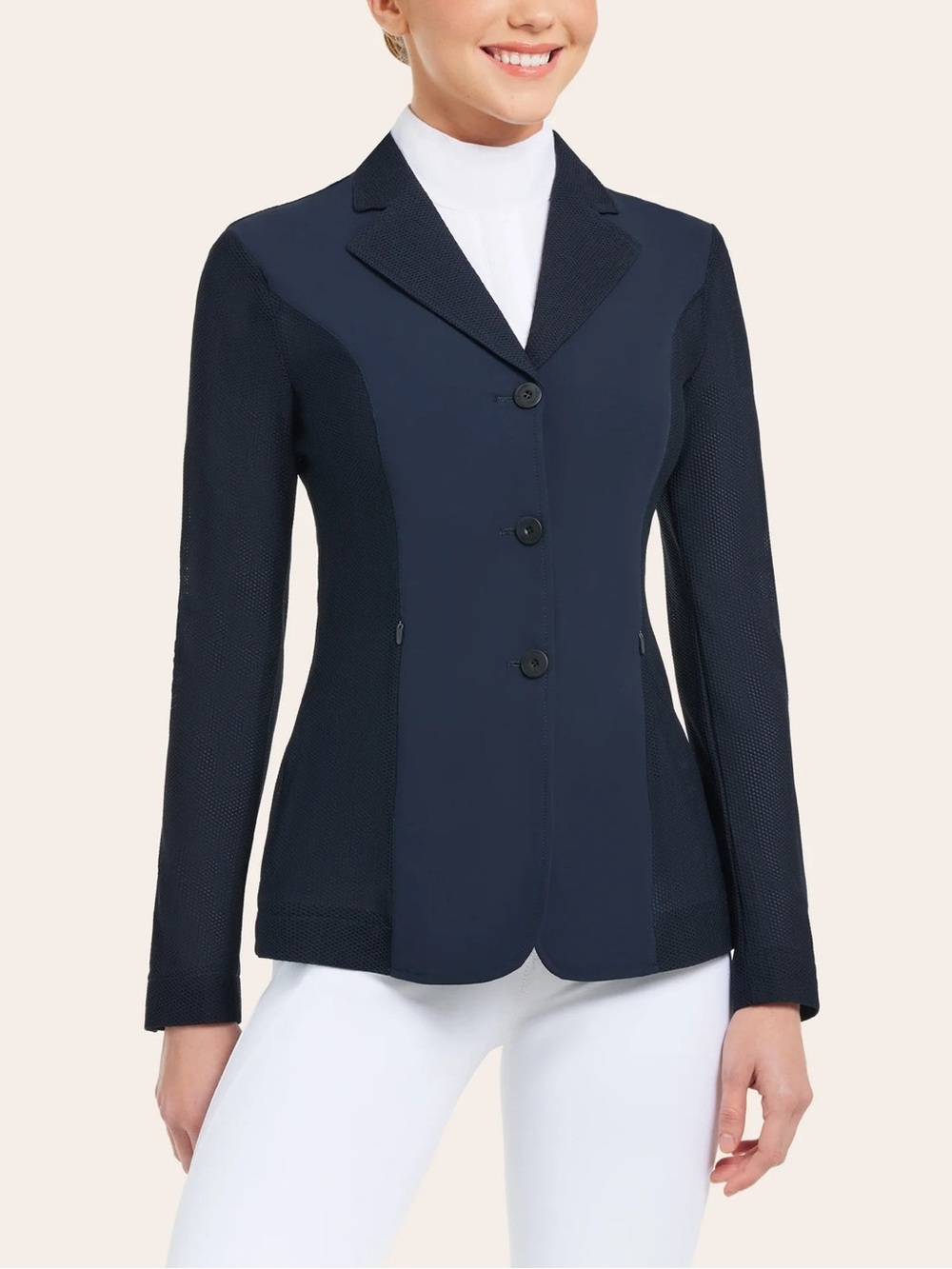 R.J. Classics Harmony Mesh Show Coat Navy Riding Jacket Equestrian Size 00